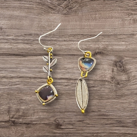 Blossom Boutique Jewelry - Bohemian Leaf Multi Color Dangle Earrings